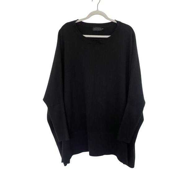 HATCH Maternity Nadine 100% Cashmere Black Boatneck Dolman Sweater O/S $378 - Picture 6 of 11